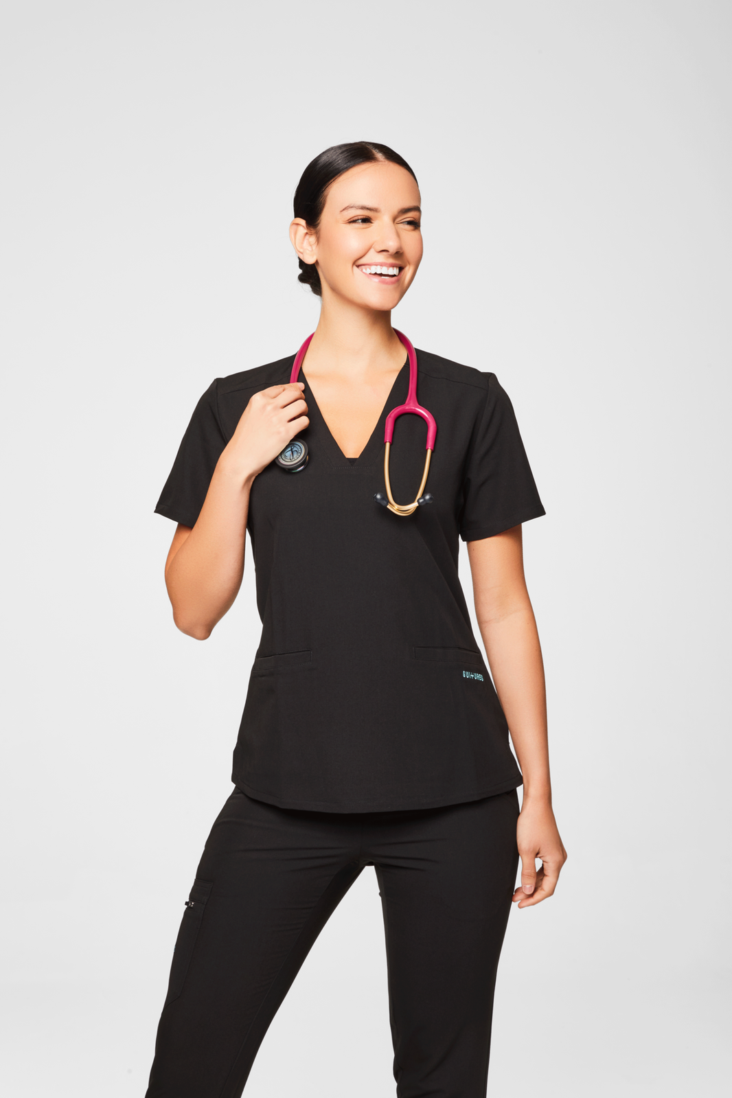 Pitch black scrubs set